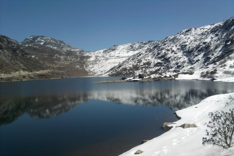Tsomgo Lake, Sikkim in January