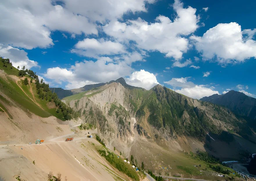 Zoji-La Pass in Sonamarg in Autumn season