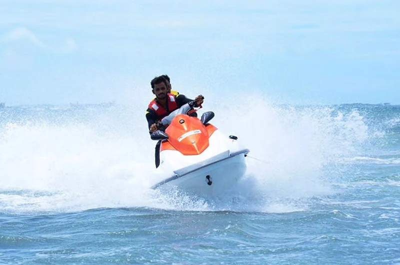 Jet skiing is one of the most popular activities in Odisha