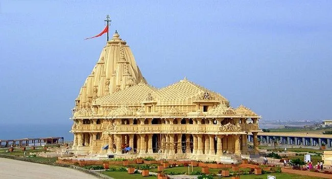 Somnath temple of Gujarat in January