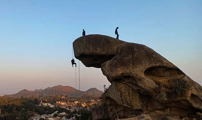 Rock Climbing and Rappelling