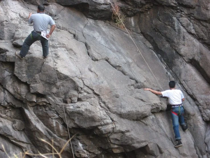 Rock Climbing and Rappelling in Thenmala