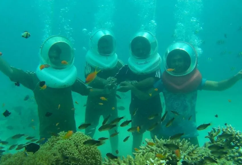 Sea walking in andaman