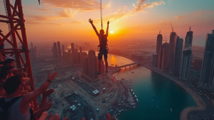 Rooftop Leap of Faith at Urban Zipline