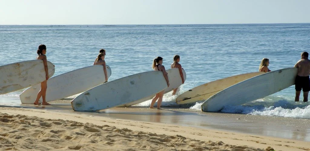 Surfing at Ashwem Beach