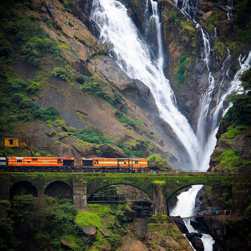 Visit Dudhsagar Waterfalls in Goa